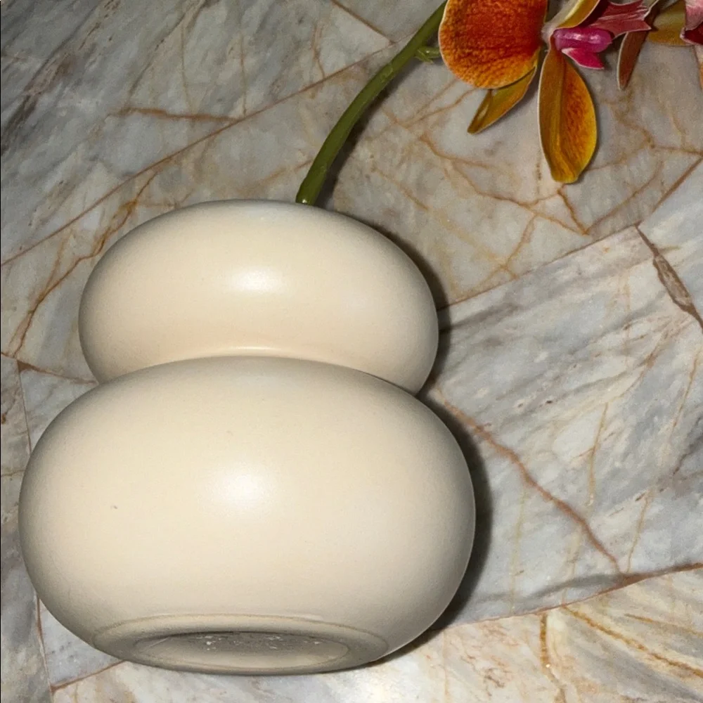 Vibrant Orange Orchid in Cream Vase‎